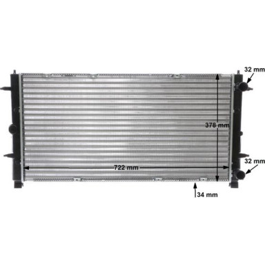 Kühler, Motorkühlung BEHR CR 398 000S