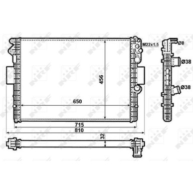 Kühler, Motorkühlung 53612
