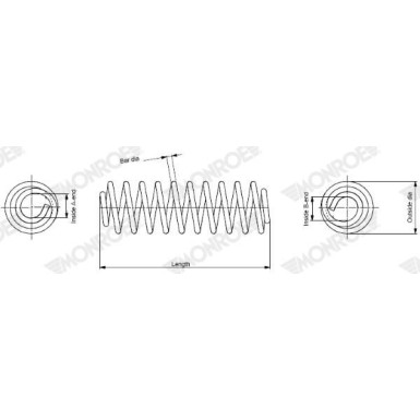 MONROE Fahrwerksfeder SP3660 MONROE Fahrwerksfeder SP3660