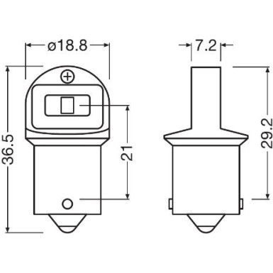 Osram LEDriving® SL ~R5W BA15s 0.5W 12V 6000K 50 lm White 2 St 5007DWP-02B