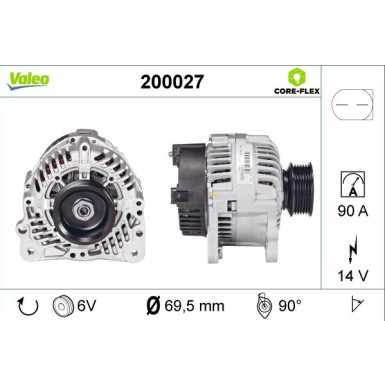 VALEO Generator 200027 VALEO CORE-FLEX VALEO Generator 200027 VALEO CORE-FLEX