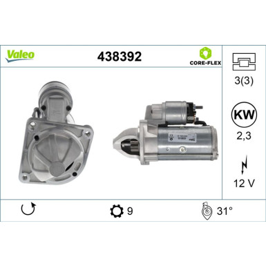 VALEO Anlasser 438392 VALEO Anlasser 438392