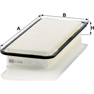 Mann & Hummel Luftfilter PKW TOYOTA IQ 09 C 34 003