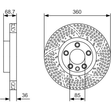 Bremsscheibe VA re 0 986 479 B13 Bremsscheibe VA re 0 986 479 B13