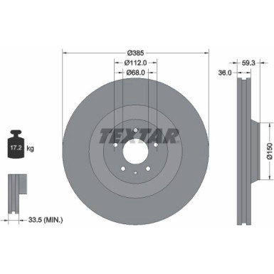 Bremsscheibe Vw P. A8 03- W12/S8 385Mm PRO 92184203