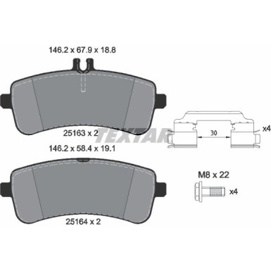 Bremsbelagsatz Db T. Amg/S-Klasse W222/C217/A217 4.0-6.0 13 2516302 Bremsbelagsatz Db T. Amg/S-Klasse W222/C217/A217 4.0-6.0 13 2516302