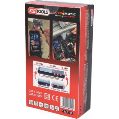 KS TOOLS Automatisches Digitalmultimeter inklusive Messleitungen 150.1765 KS TOOLS Automatisches Digitalmultimeter inklusive Messleitungen 150.1765