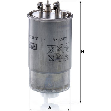 Mann & Hummel Kraftstofffilter PKW Opel Corsa D 1,3 CDTI 06 WK 853/23