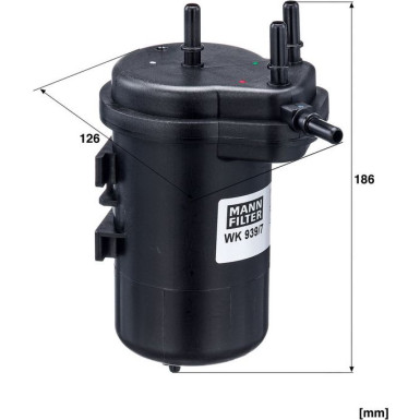 Mann & Hummel Kraftstofffilter PKW Nissan,Renault 1,5dCi WK 939/7