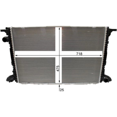 Kühler, Motorkühlung BEHR Premium Line CR 2180 000P