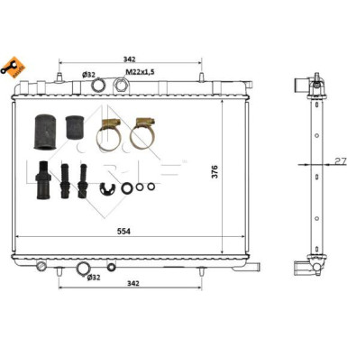 Kühler, Motorkühlung EASY FIT 53424