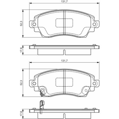 Bremsbelag 0 986 495 132 Bremsbelag 0 986 495 132