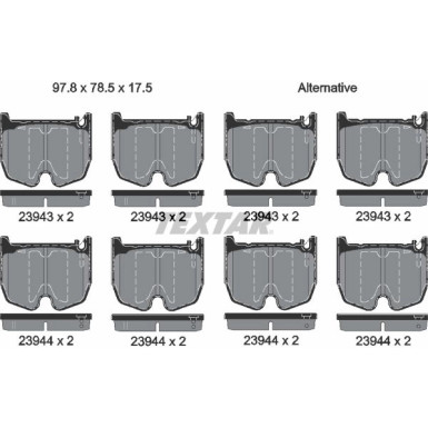 Bremsbelagsatz Db P. W220/R230 01 2394301