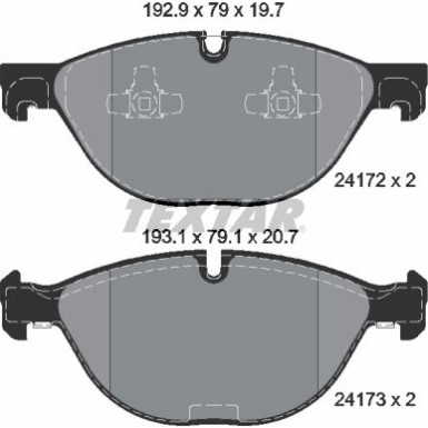 Bremsbelagsatz Bmw S. E70/E71 X5/X6 07 2417201 Bremsbelagsatz Bmw S. E70/E71 X5/X6 07 2417201