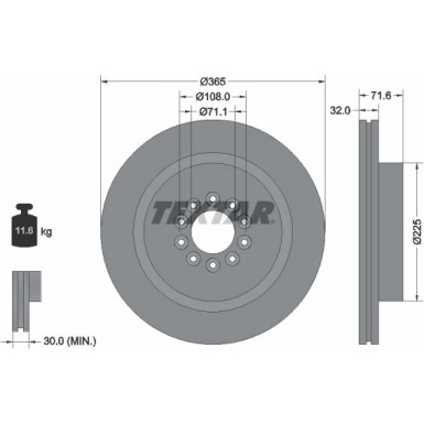 Bremsscheibe Jaguar P. S-Type/Xj 4.2 V8 02-09 PRO 92223103