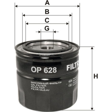 FILTRON Ölfilter OP 628 FILTRON Ölfilter OP 628