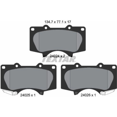 Bremsbelagsatz Toyota P. Land Cruiser 10 2402403
