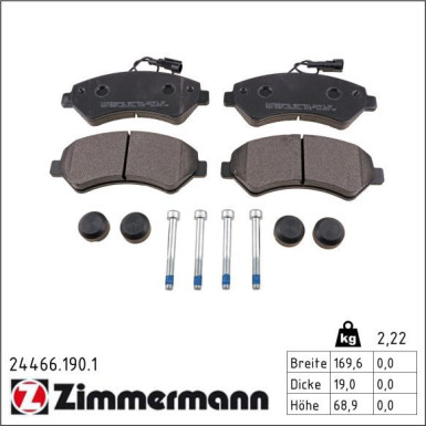 ZIMMERMANN Bremsbeläge 24466.190.1