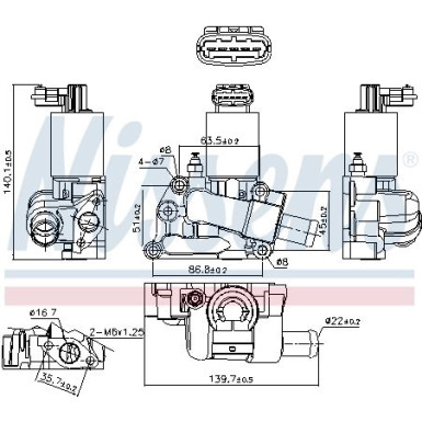 NISSENS AGR-Ventil 98227 NISSENS AGR-Ventil 98227