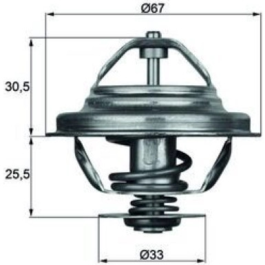 Thermostateinsatz mit Dichtung TX 27 80D Thermostateinsatz mit Dichtung TX 27 80D