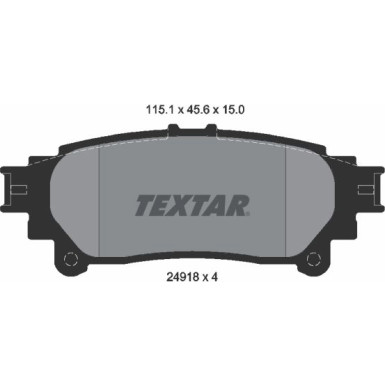 Bremsbelagsatz Lexus T. Rx 09 2491801 Bremsbelagsatz Lexus T. Rx 09 2491801