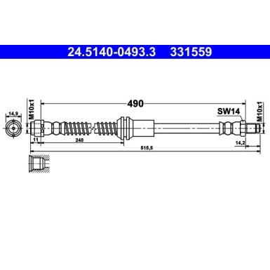 Bremsschlauch 24.5140-0493.3