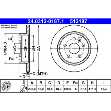 Bremsscheibe Opel T. Insignia 1.4-2.0 08-17 Power Disc 24.0312-0187.1 Bremsscheibe Opel T. Insignia 1.4-2.0 08-17 Power Disc 24.0312-0187.1