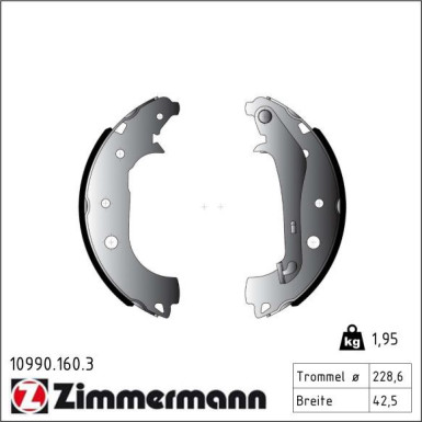 ZIMMERMANN Bremsbackensatz 10990.160.3 ZIMMERMANN Bremsbackensatz 10990.160.3