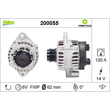 VALEO Generator 200055 VALEO CORE-FLEX VALEO Generator 200055 VALEO CORE-FLEX