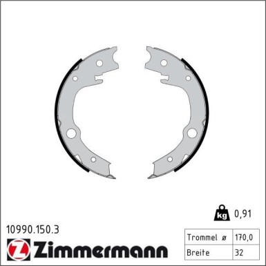 ZIMMERMANN Bremsbacken 10990.150.3 ZIMMERMANN Bremsbacken 10990.150.3