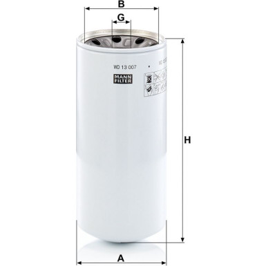 MANN-FILTER Hydraulikfilter WD13007x MANN-FILTER Hydraulikfilter WD13007x