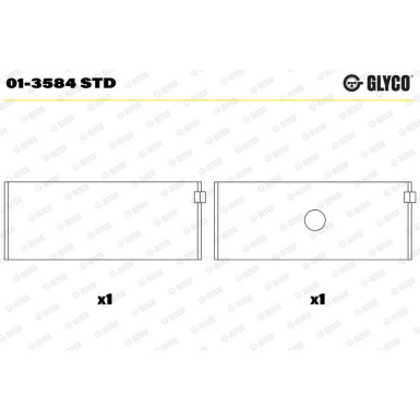 GLYCO Pleuellager 01-3584 STD GLYCO Pleuellager 01-3584 STD