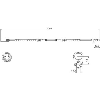 Sensor, Raddrehzahl BMW E39 98 0 986 594 512