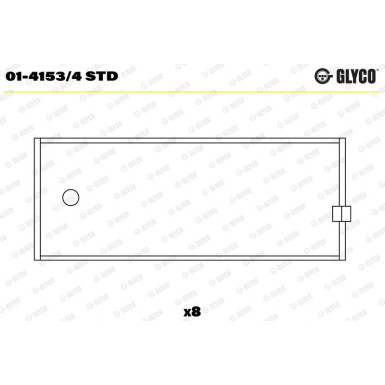 GLYCO Pleuellager 01-4153/4 STD GLYCO Pleuellager 01-4153/4 STD