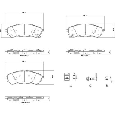 BREMBO Bremsklötze VA P 24 235