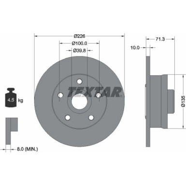 Bremsscheibe Vw T. Golf/Pas 92153800