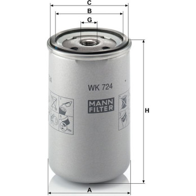 Mann & Hummel Kraftstofffilter LKW IVECO WK 724