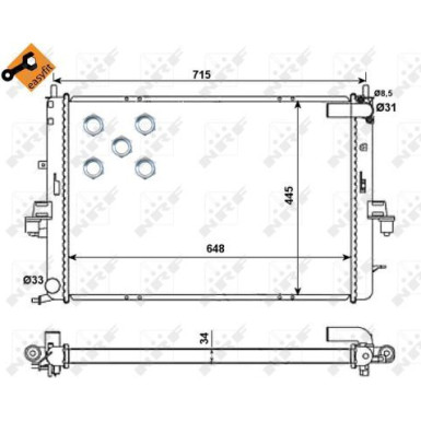 Kühler, Motorkühlung EASY FIT 55319