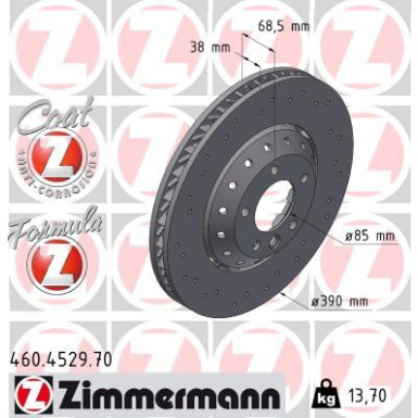 ZIMMERMANN Bremsscheibe 460.4529.70
