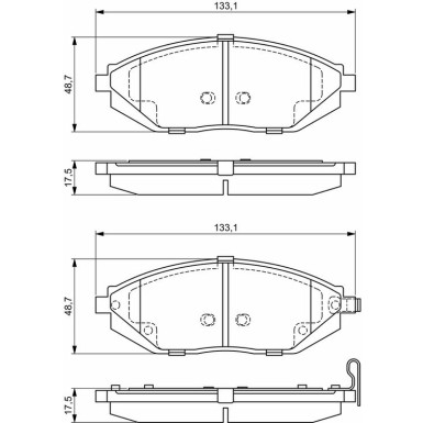 Bremsklötze CHEVROLET Spark 0 986 494 684