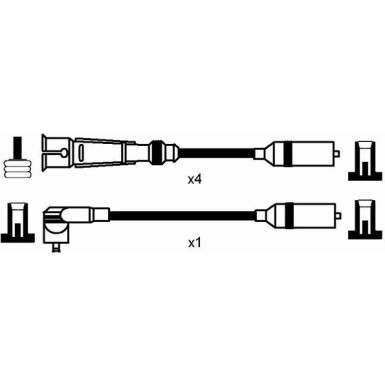 NGK Zündleitungssatz 0502