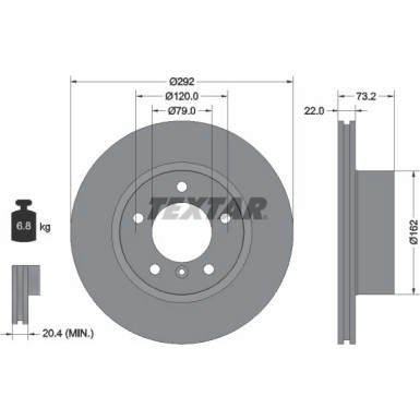 Bremsscheibe Bmw S. 1 (E81, E82, E82, E87), 3 (E90) 1.6I/2.0 11/03 92132805 Bremsscheibe Bmw S. 1 (E81, E82, E82, E87), 3 (E90) 1.6I/2.0 11/03 92132805