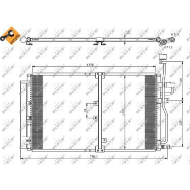 Kondensator, Klimaanlage 35797 Kondensator, Klimaanlage 35797