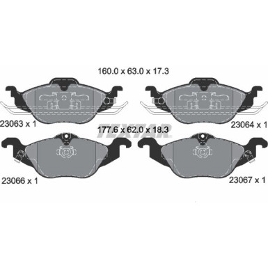 Bremsbelagsatz Opel P. Astra G Q+ 2306302 Bremsbelagsatz Opel P. Astra G Q+ 2306302