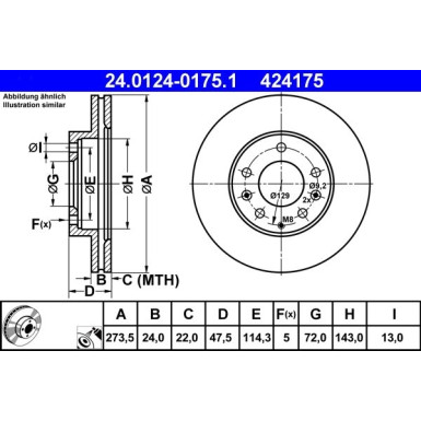 Bremsscheibe Mazda S. 323/626/6/Premacy 98-07 24.0124-0175.1 Bremsscheibe Mazda S. 323/626/6/Premacy 98-07 24.0124-0175.1