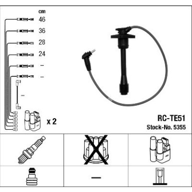 RC-TE51 NGK - Zündkabelsatz 5355 RC-TE51 NGK - Zündkabelsatz 5355