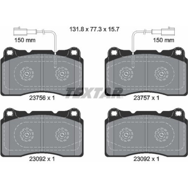 Bremsbelagsatz Alfa P. Giulietta 10- 1.4-1.8Tbi 2375601 Bremsbelagsatz Alfa P. Giulietta 10- 1.4-1.8Tbi 2375601