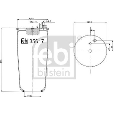 FEBI BILSTEIN Luftfeder 35617 FEBI BILSTEIN Luftfeder 35617