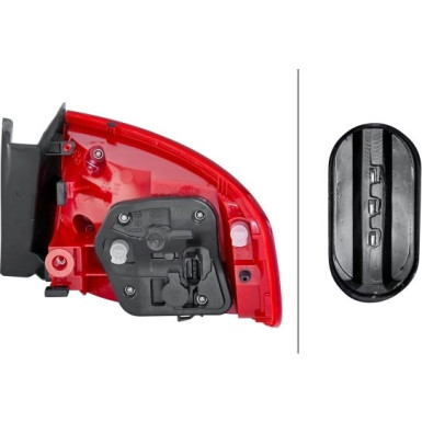 HECKLEUCHTE L 12 V HELLA AUDI A4 8K LIM 11,07-10,11 2VA 010 085-091