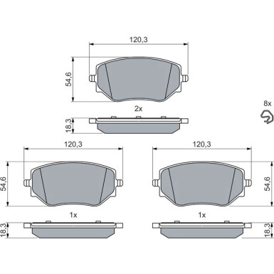 Bremsbelag 0 986 460 063 Bremsbelag 0 986 460 063